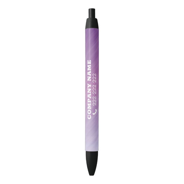 Caneta Preta Fundo de gradiente roxo (Frente Vertical)