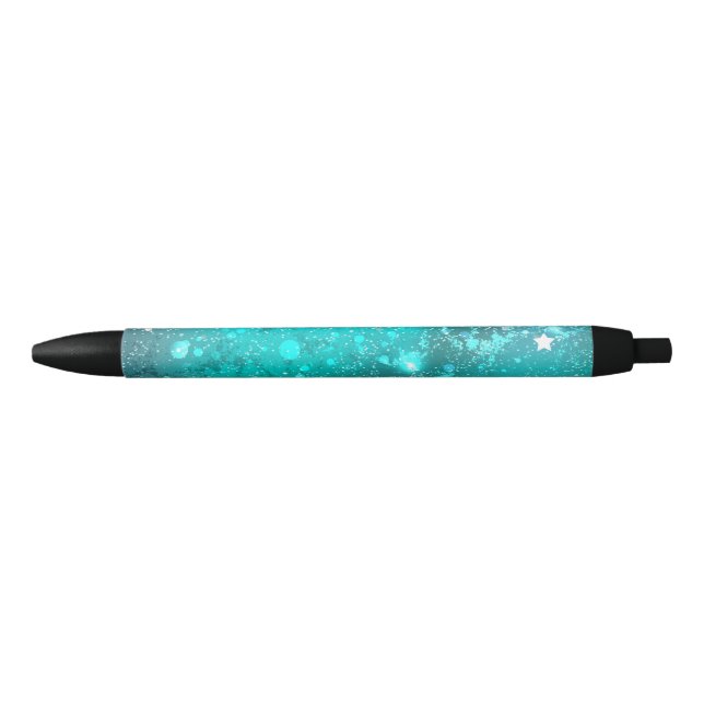 Caneta Preta Fundo do Mint Turquoise Foil (Frente)