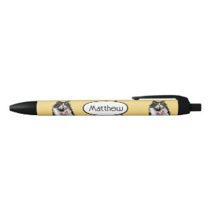 Caneta Preta Gato Tuxedo Amarelo Gatos Fofos Arte Nome Meninos