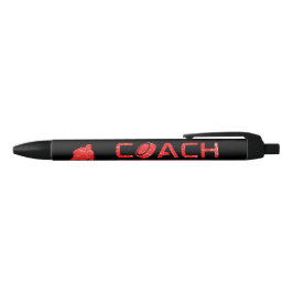 Caneta Preta Gelo vermelho - Treinador de hóquei no gelo