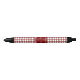 Caneta Preta Gingham Vermelho de Ohio
