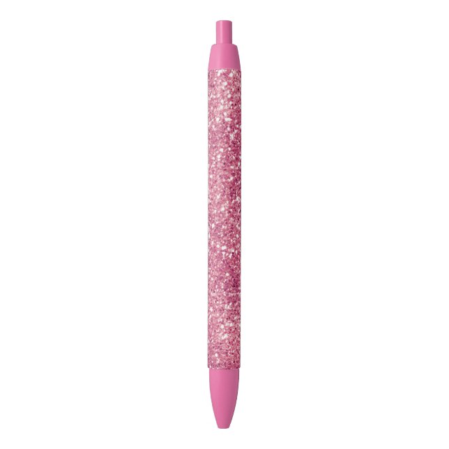 Caneta Preta Girly Pink Glitter Sparkle Glitz        (Frente Vertical)