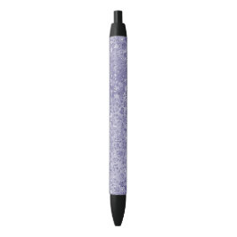 Caneta Preta Girly Purple Glitter Glitz Leopard