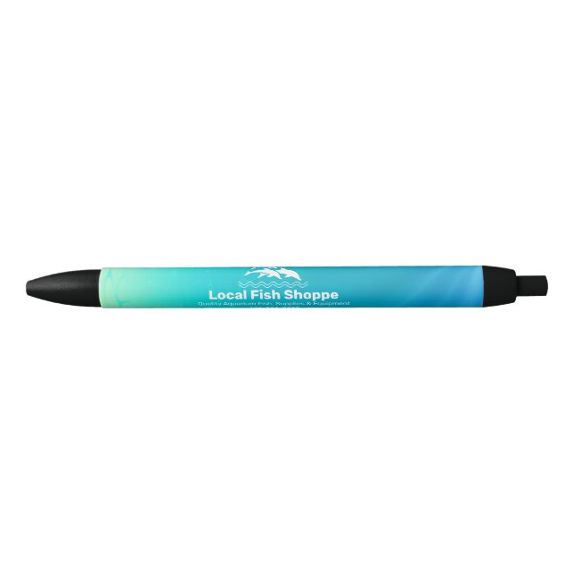 Caneta Preta Golfinho, Compro Aquário de Peixes (Frente)