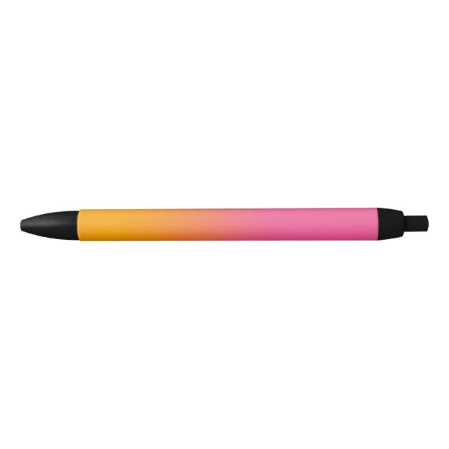 Caneta Preta Gradiente Ombre Rosa para Laranja (Frente)
