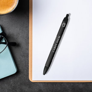 Caneta Preta Graduação de aspas inspiradoras brancas pretas