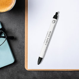 Caneta Preta Graduação de aspas inspiradoras brancas pretas