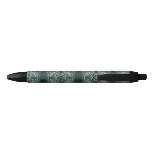 Caneta Preta Gráfico de Arte Geométrica Teal Moderna