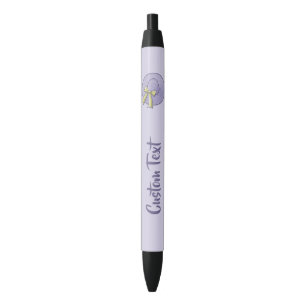 Caneta Preta Grande Hat Lilac Brimado
