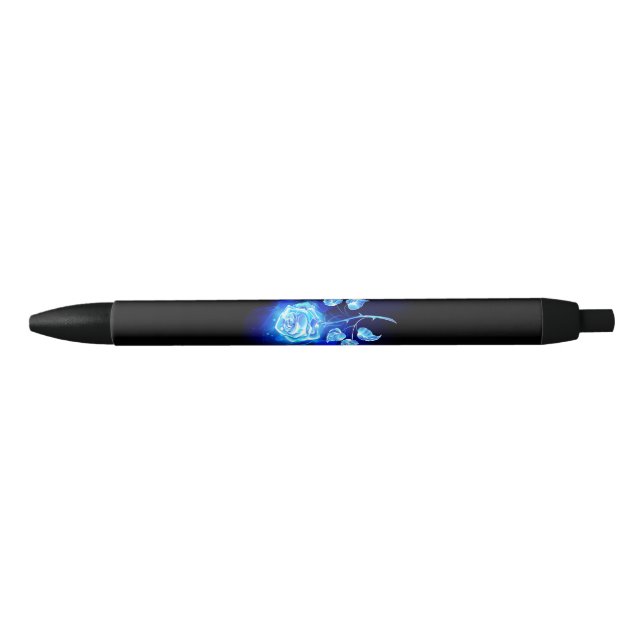 Caneta Preta Gravação de Rosa Azul (Frente)