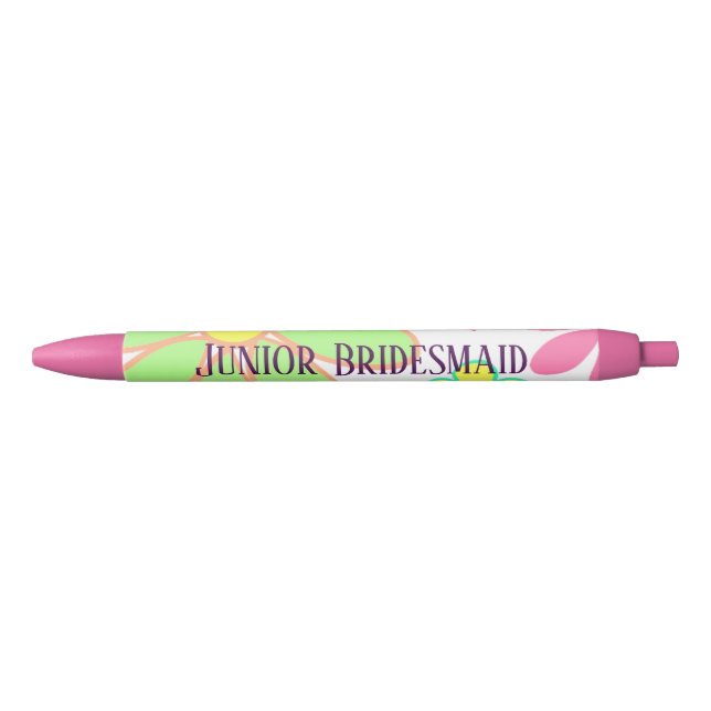 Caneta Preta Green Floral Junior Bridesmaid (Frente)