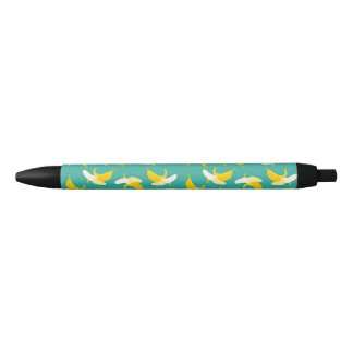Caneta Preta Half peeled banana seamless pattern - Tropical fru