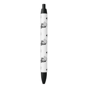 Caneta Preta Hand Silhouette Wolf
