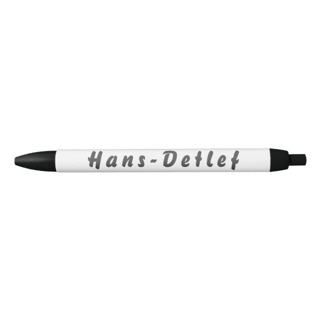 Caneta Preta Hans-Detlef Kugelschreiber (Frente)