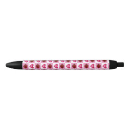 Caneta Preta Hearts and Kisses Pen