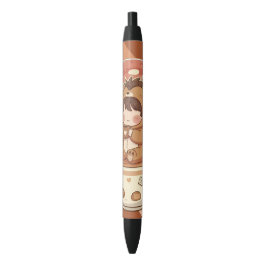 Caneta Preta  Hedgehog Study Desk Pen