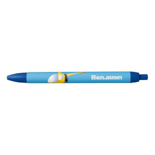 Caneta Preta Helicóptero de animação amarelo giro