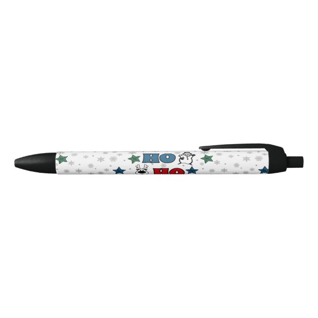 Caneta Preta Ho-Ho-Ho design do Natal (parte de cima)
