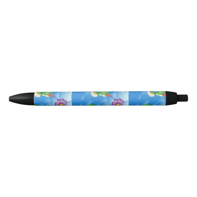 Caneta Preta Hummingbird: Estilizado (Frente)