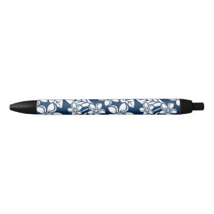 CANETA PRETA ILHA PLUMÉRIA (MARINHO AZUL)