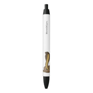 Caneta Preta Ilustração de cobra da cobra castanha 