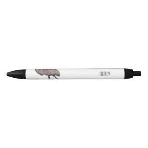 Caneta Preta Ilustração de desenho animado de aves da Emu