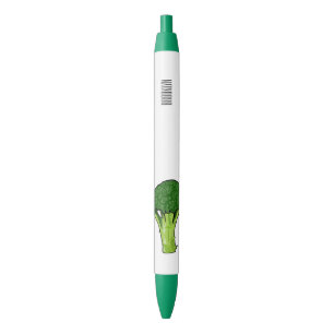 Caneta Preta Ilustração de desenho animado de brócolis