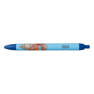 Caneta Preta ilustração de desenho animado de caranguejo eremit
