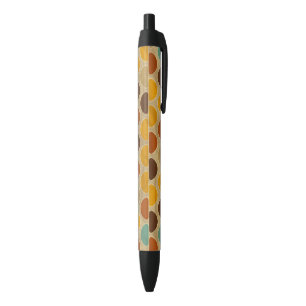 Caneta Preta Ilustração Geométrica Colorida Artística – Moderna