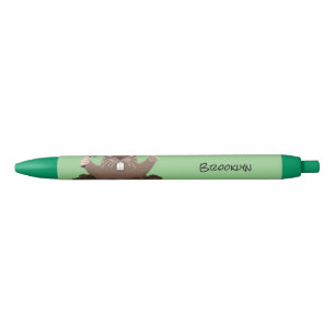 Caneta Preta Imagem de desenho animado de bolso engraçado