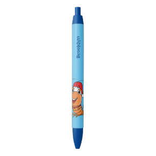 Caneta Preta Imagem de desenho animado de camarão de Natal fel