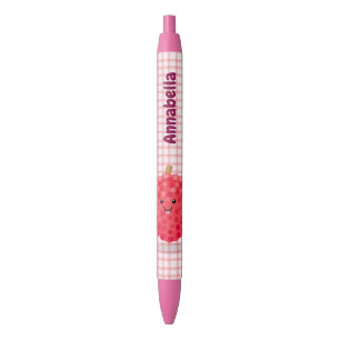 Caneta Preta Imagem de desenho animado de liso rosa-claro