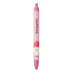 Caneta Preta Imagem de desenho animado rosa-claro