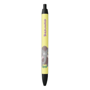 Caneta Preta Imagem engraçada de desenho animado de mamute