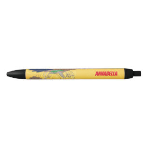 Caneta Preta Imagem engraçada de desenho animado de pássaros