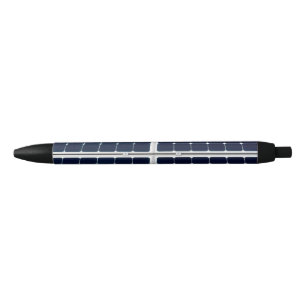 Caneta Preta Imagem engraçada do painel de energia solar