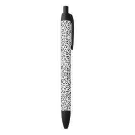 Caneta Preta Impressão Animal em Preto e Branco