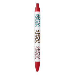Caneta Preta Impressão de Leopardo