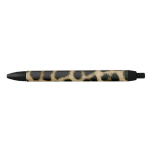 Caneta Preta Impressão Leopardo