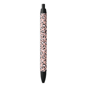 Caneta Preta Impressão Leopardo, Manchas Leopardo, Leopardo Ros