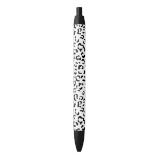 Caneta Preta Impressão Leopardo, Manchas Leopardo, Preto E Bran
