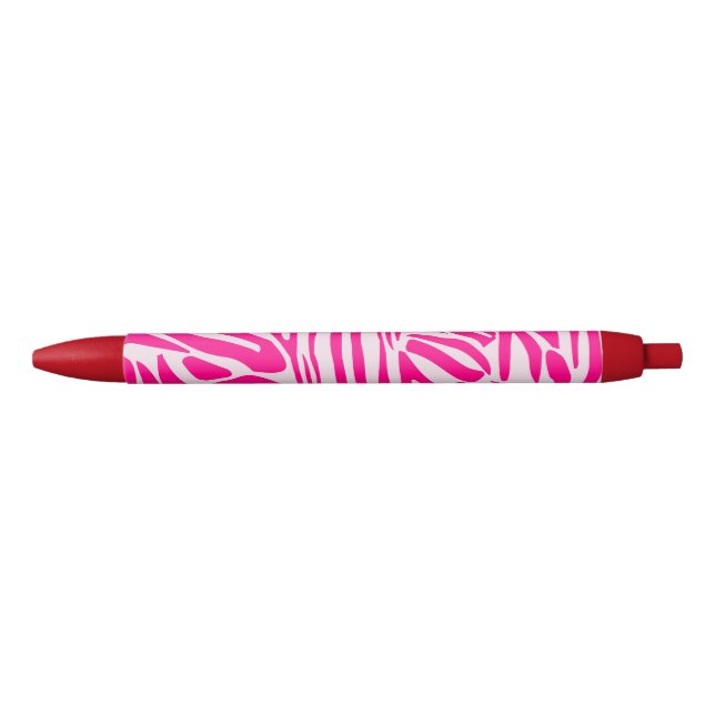 Caneta Preta Impressão zebra rosa (Frente)