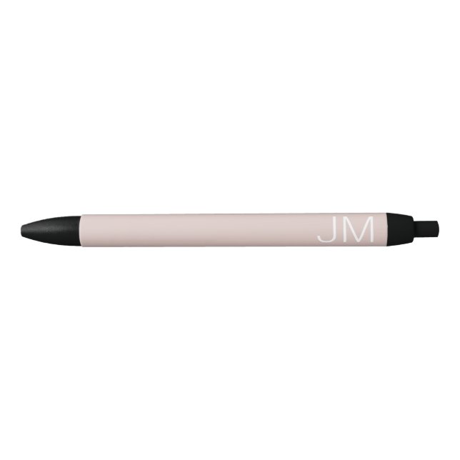 Caneta Preta Iniciais Monogramas Tendy Blush Pink com Tamanho S (Frente)
