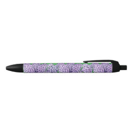 Caneta Preta Jacintos Roxos num Planter