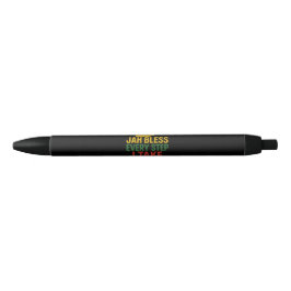 Caneta Preta Jah Abençoe Cada Passo que Eu Tomo Rasta