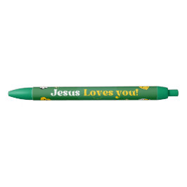 Caneta Preta Jesus te ama por papelaria da Igreja / caridade