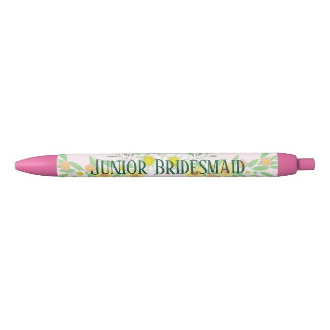 Caneta Preta Junior Bridesmaid Floral (Frente)