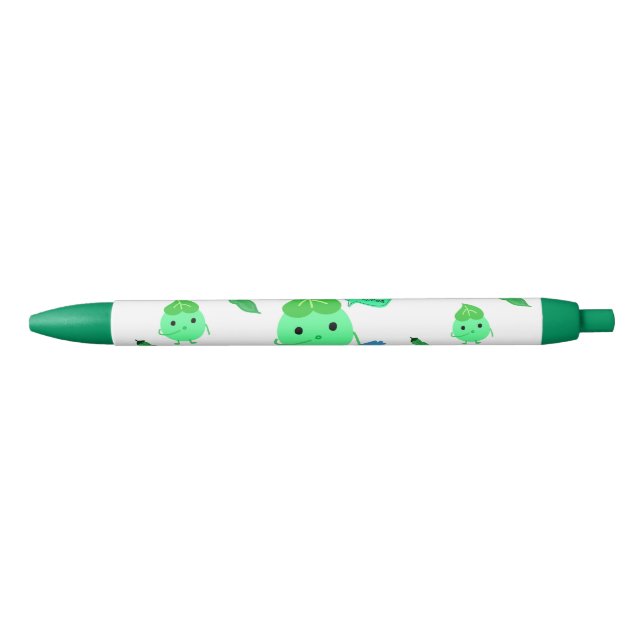 Caneta Preta Kawaii Pea (Frente)