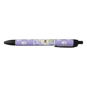 Caneta Preta Labrador Retriever Puppy Pintura Original