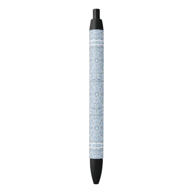 Caneta Preta Lace cerâmico Azul claro (Frente Vertical)